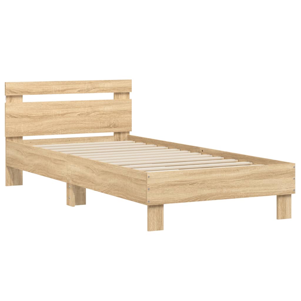 Cadre de lit sans matelas avec lumières LED 90x190 cm