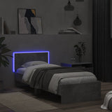 Bed frame without mattress with LED lights 90x200 cm