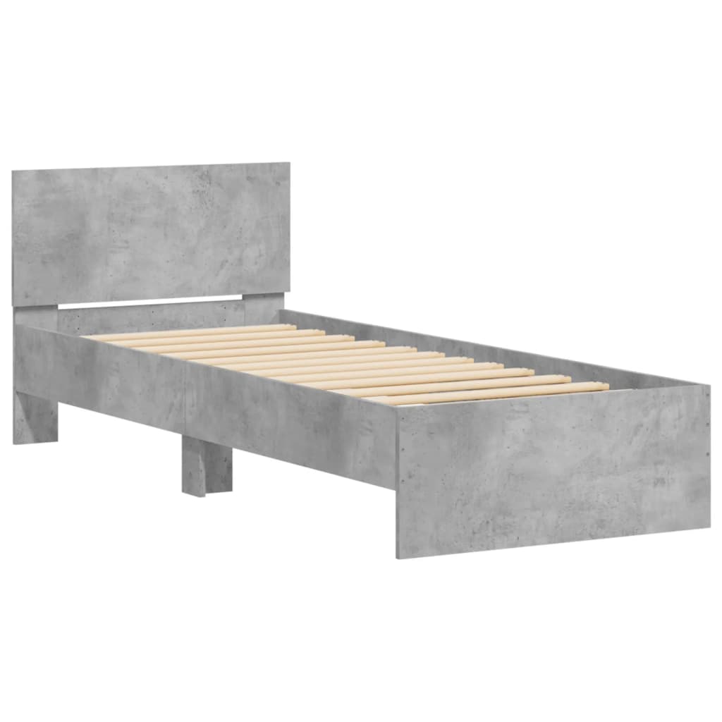 Bed frame without mattress with LED lights 90x200 cm