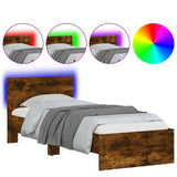 Bed frame without mattress with LED lights 90x200 cm