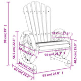 Adirondack Gartenstühle 2er-Set aus massivem Tannenholz