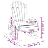 Adirondack rocking chair solid fir wood