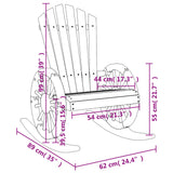 Chaise à bascule Adirondack bois de sapin massif