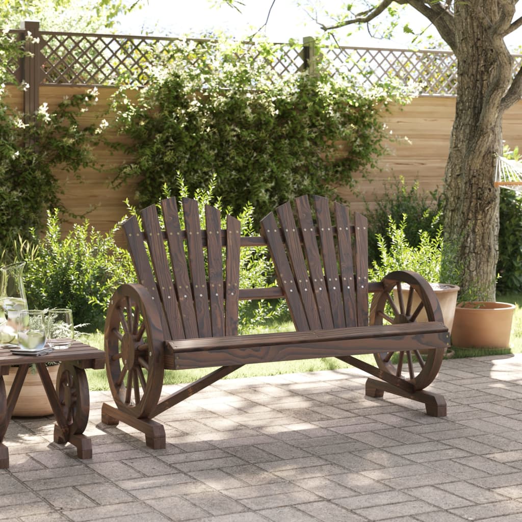 Adirondack 2-seater garden chair made from solid fir wood