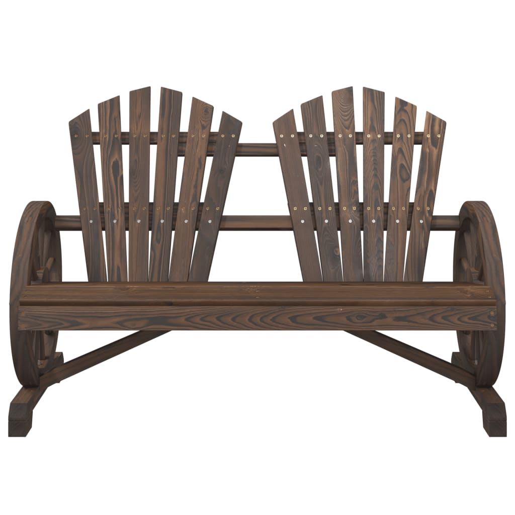 Adirondack 2-seater garden chair made from solid fir wood