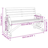 Banc de jardin 2 places bois de sapin massif