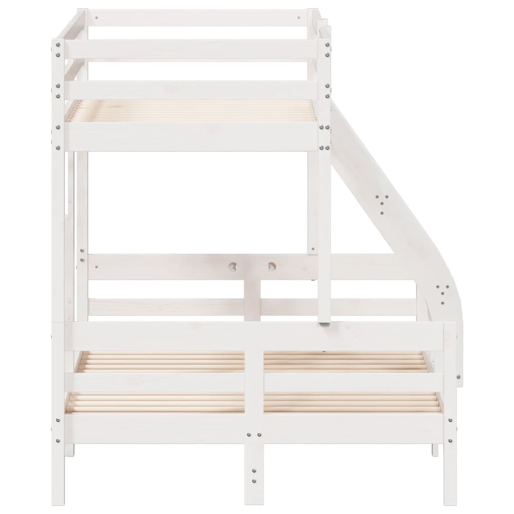 Bunk bed without mattress 80x200/120x200 cm white solid wood