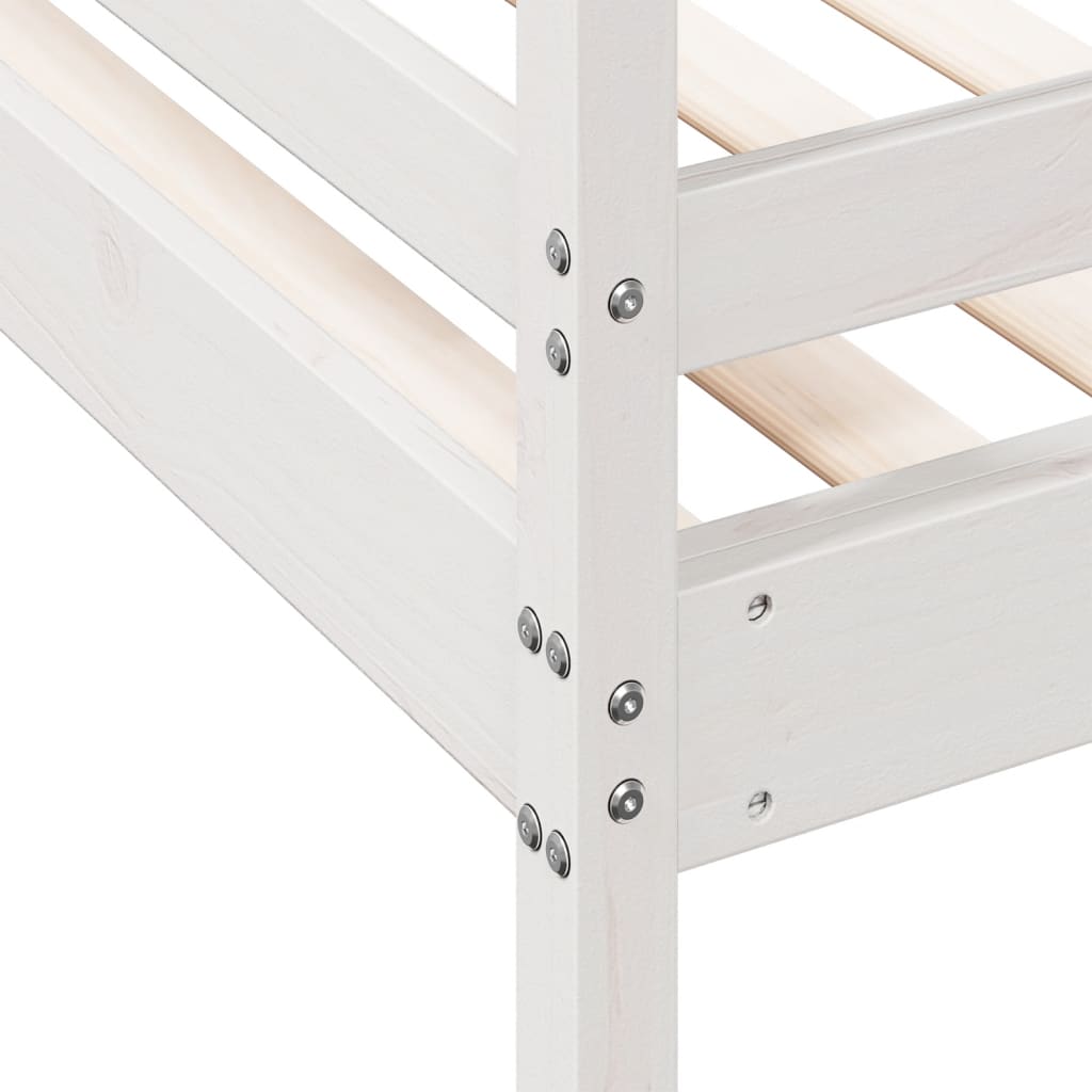 Bunk bed without mattress 80x200/120x200 cm white solid wood