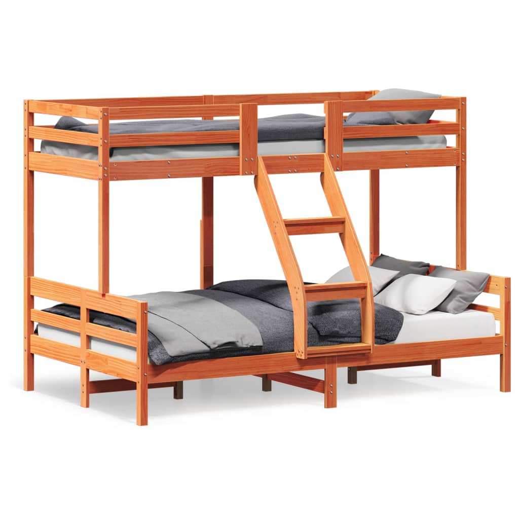 Lit superposé sans matelas 80x200/120x200 cm bois massif