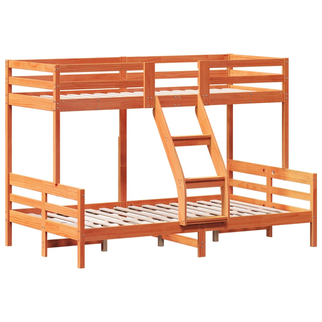 Lit superposé sans matelas 80x200/120x200 cm bois massif