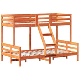 Lit superposé sans matelas 80x200/120x200 cm bois massif