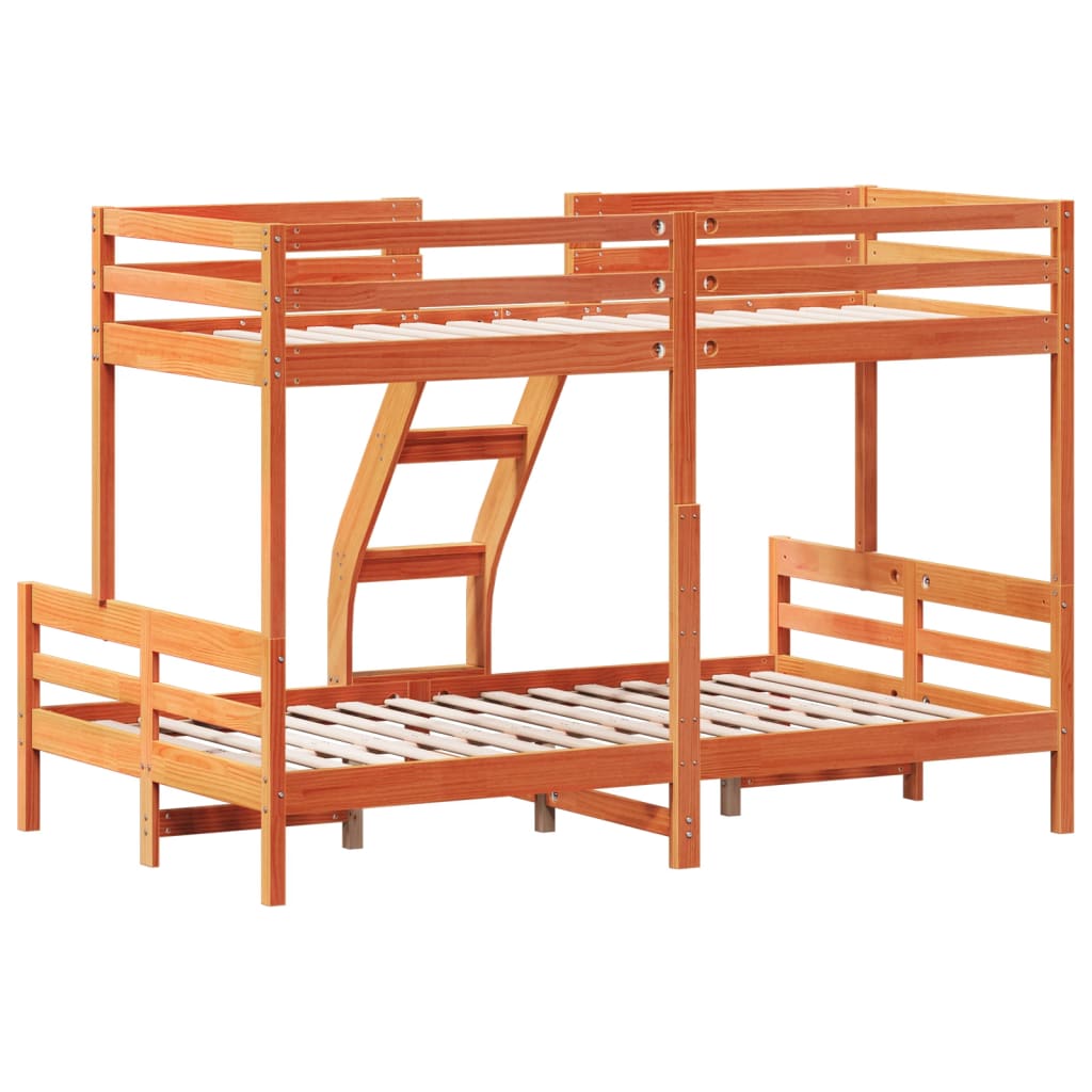 Lit superposé sans matelas 80x200/120x200 cm bois massif