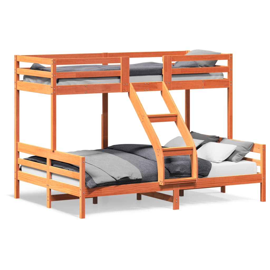 Bunk bed without mattress 80x200/140x200 cm solid wood