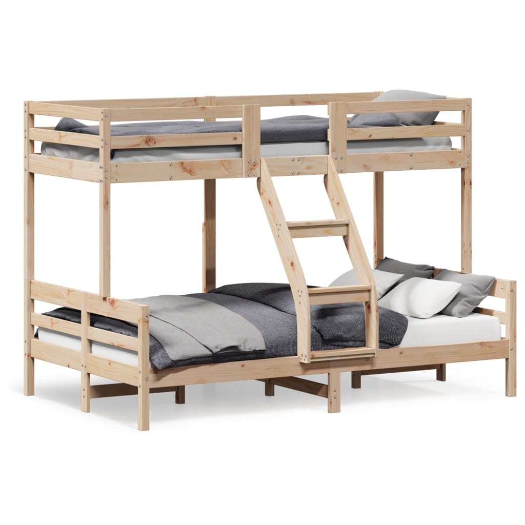 Lit superposé sans matelas 90x200/120x200 cm bois massif