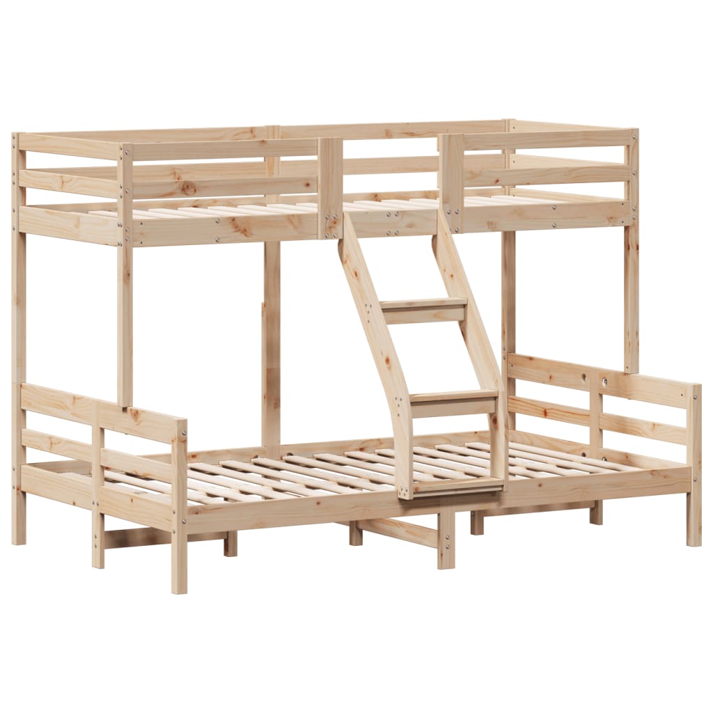 Lit superposé sans matelas 90x200/120x200 cm bois massif