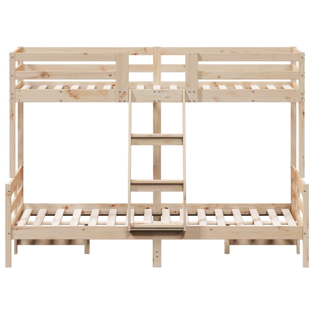 Lit superposé sans matelas 90x200/120x200 cm bois massif