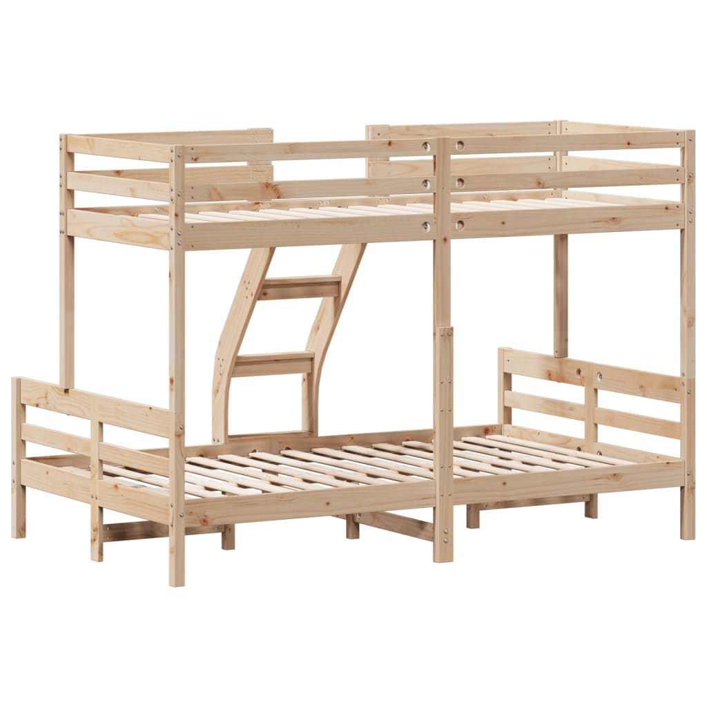 Lit superposé sans matelas 90x200/120x200 cm bois massif