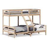 Bunk bed without mattress 90x200/140x200 cm solid wood