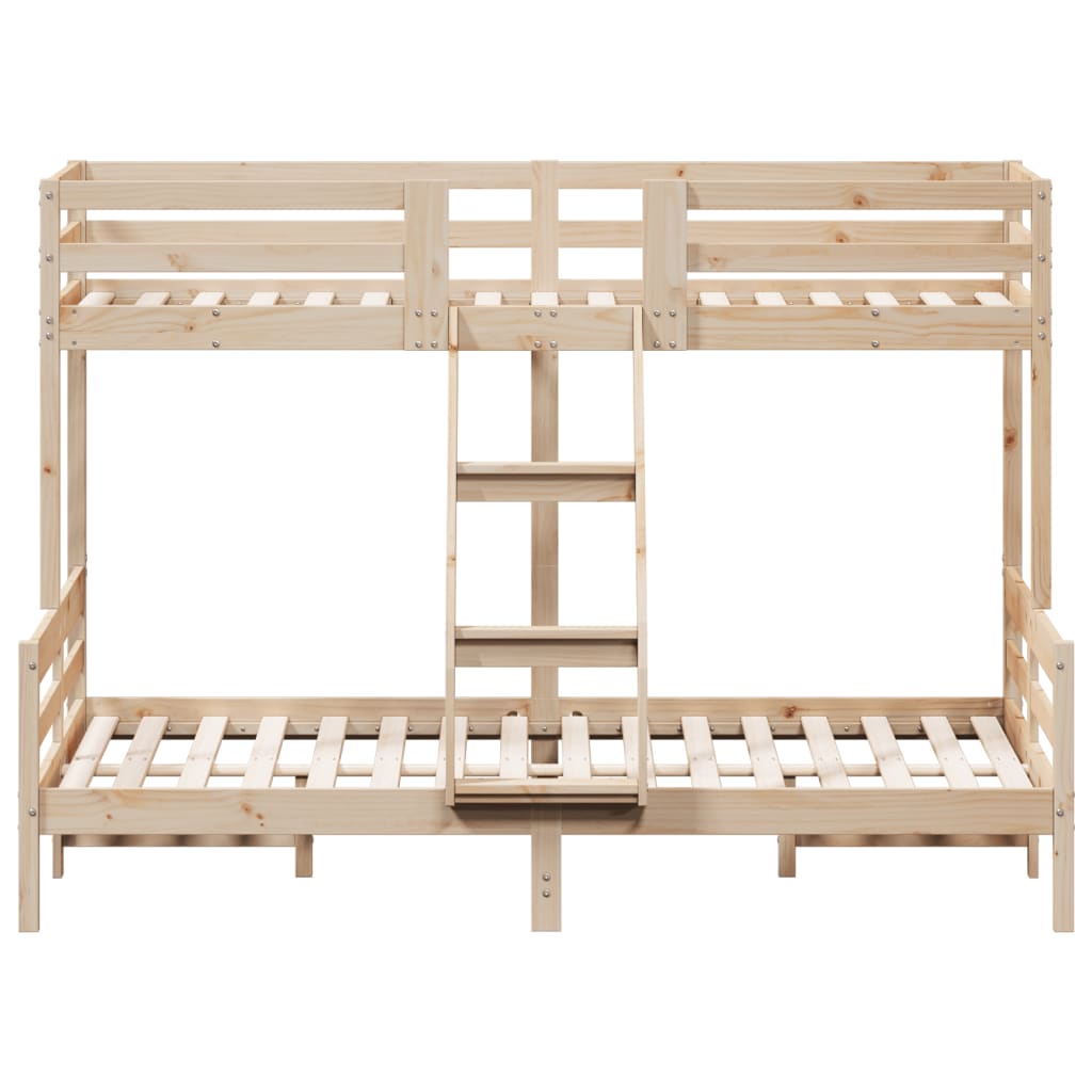 Lit superposé sans matelas 90x200/140x200 cm bois massif