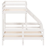 Bunk bed without mattress 80x200/140x200 cm white solid wood