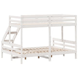 Bunk bed without mattress 80x200/140x200 cm white solid wood