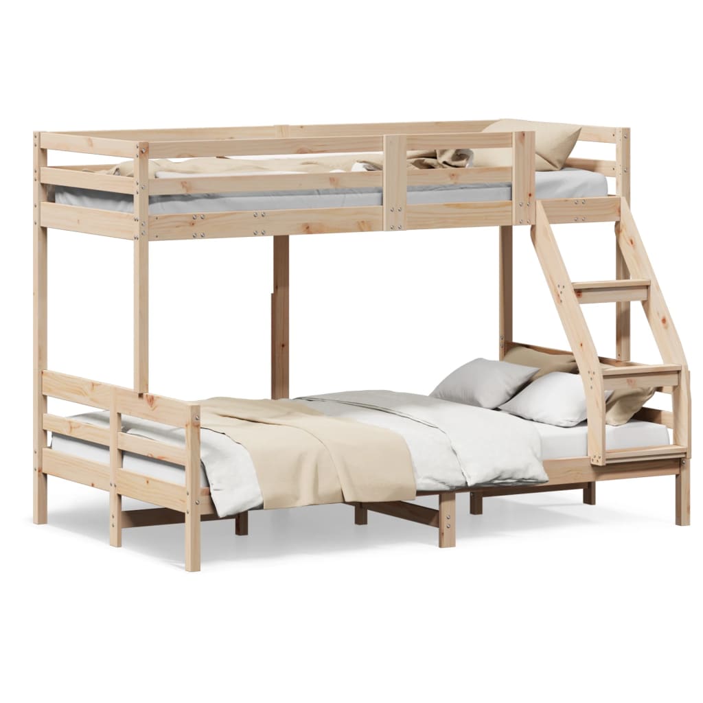 Lit superposé sans matelas 90x200/120x200 cm bois massif