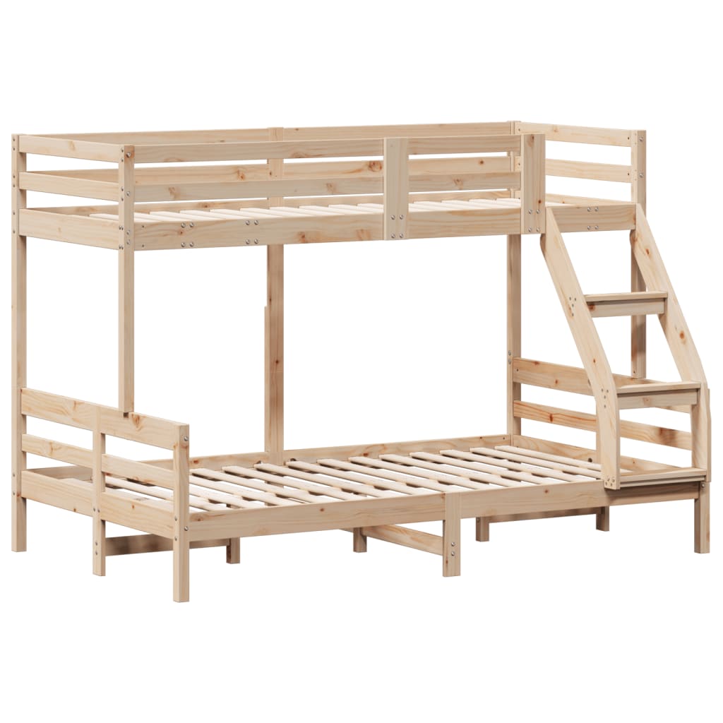 Lit superposé sans matelas 90x200/120x200 cm bois massif