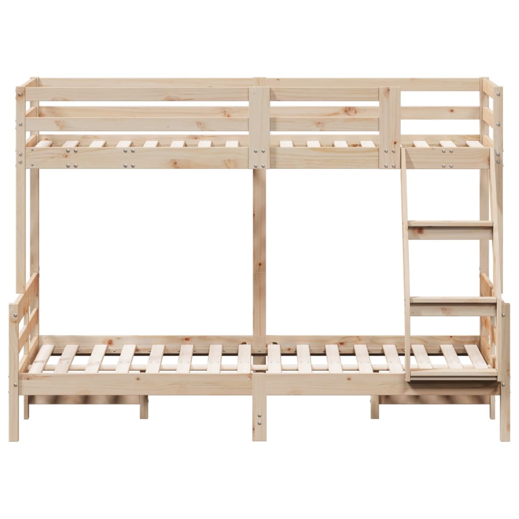 Lit superposé sans matelas 90x200/120x200 cm bois massif