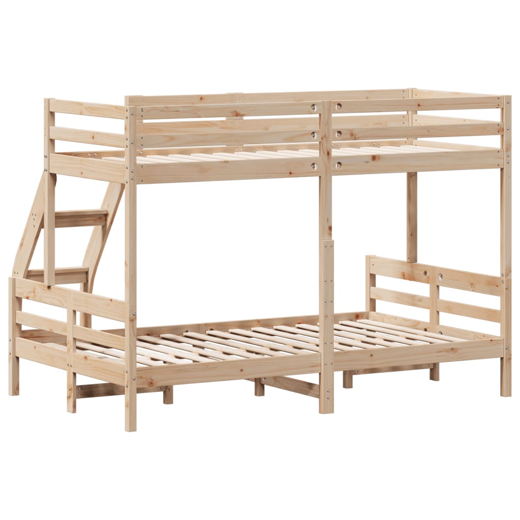 Lit superposé sans matelas 90x200/120x200 cm bois massif