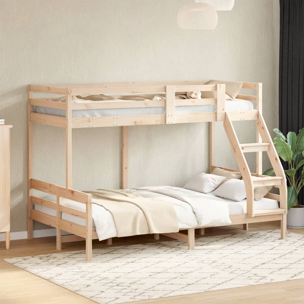 Lit superposé sans matelas 90x200/120x200 cm bois massif