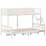 Bunk bed without mattress 90x200/120x200 cm white solid wood