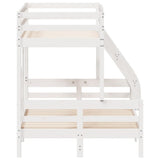 Bunk bed without mattress 90x200/120x200 cm white solid wood