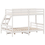 Bunk bed without mattress 90x200/140x200 cm white solid wood