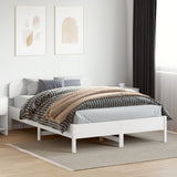 Bed frame without mattress white 160x200 cm solid pine wood