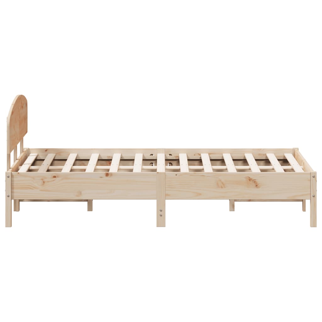 Bed frame without mattress 150x200 cm solid pine wood