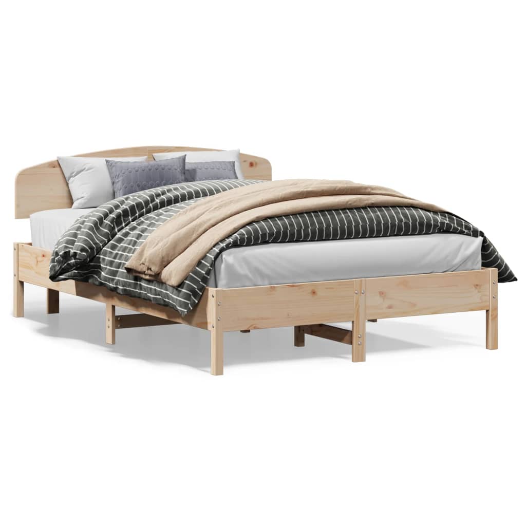 Cadre de lit sans matelas 120x200 cm bois de pin massif