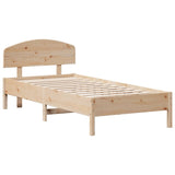 Bed frame without mattress 100x200 cm solid pine wood