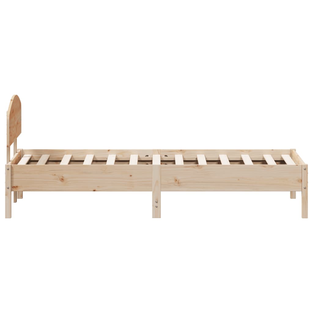 Bed frame without mattress 100x200 cm solid pine wood