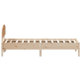 Bed frame without mattress 100x200 cm solid pine wood