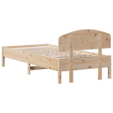 Bed frame without mattress 100x200 cm solid pine wood