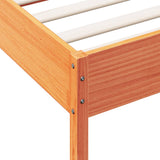 Cadre de lit sans matelas cire marron 100x200cm bois pin massif