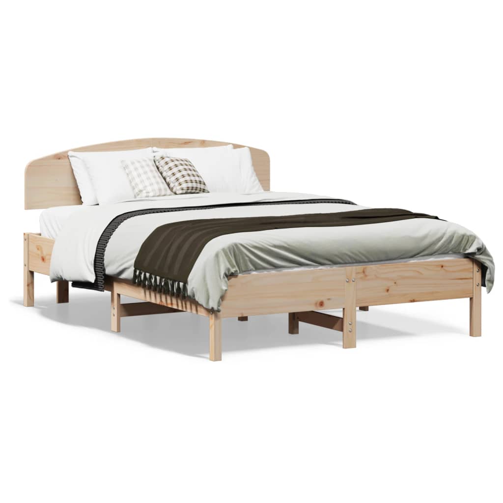 Cadre de lit sans matelas 135x190 cm bois de pin massif