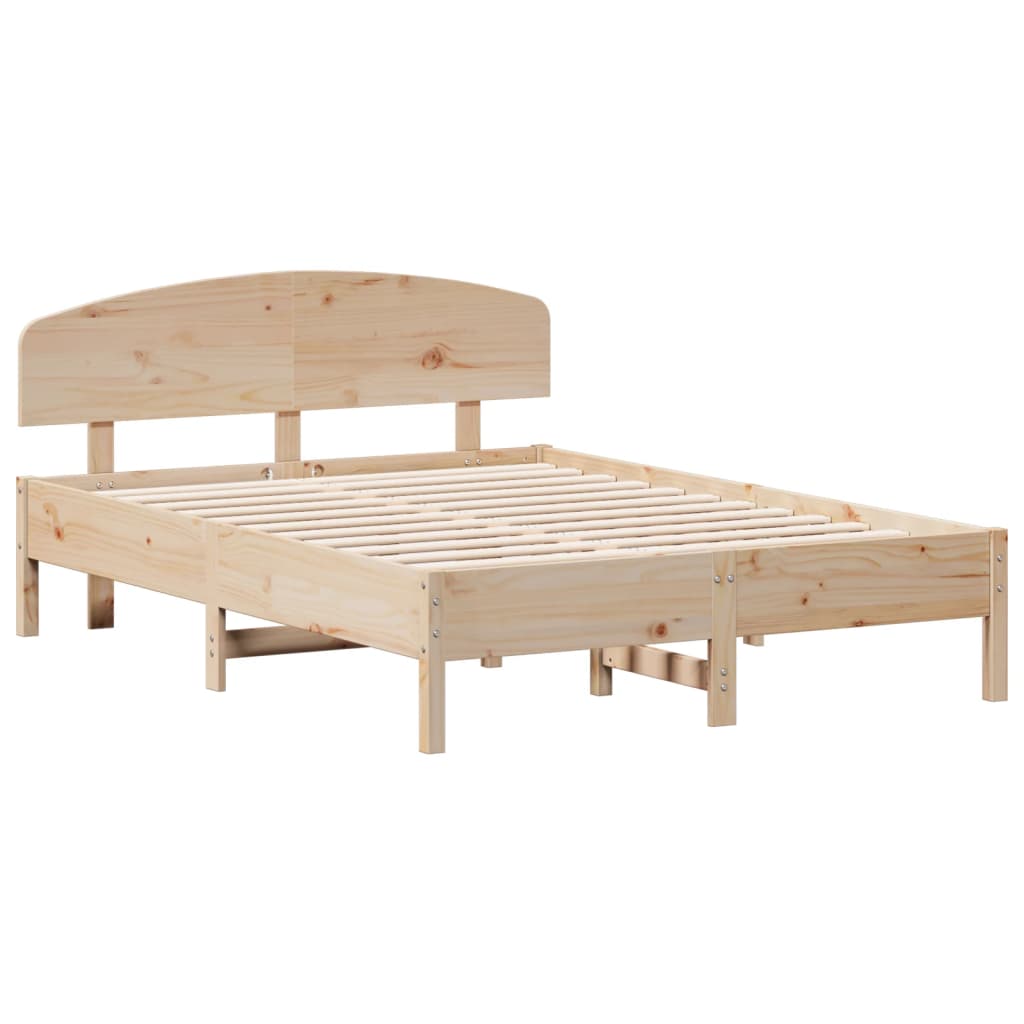 Cadre de lit sans matelas 135x190 cm bois de pin massif