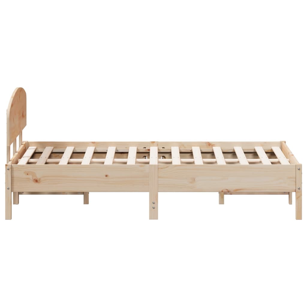 Cadre de lit sans matelas 135x190 cm bois de pin massif