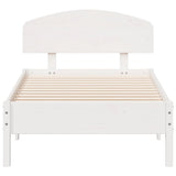 Cadre de lit sans matelas blanc 90x190 cm bois de pin massif