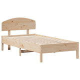 Cadre de lit sans matelas 75x190 cm bois de pin massif