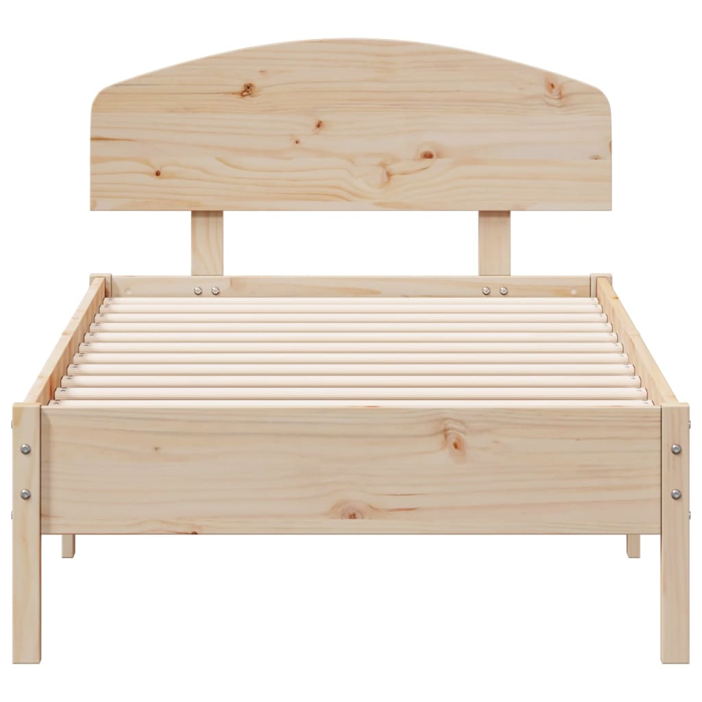 Cadre de lit sans matelas 75x190 cm bois de pin massif