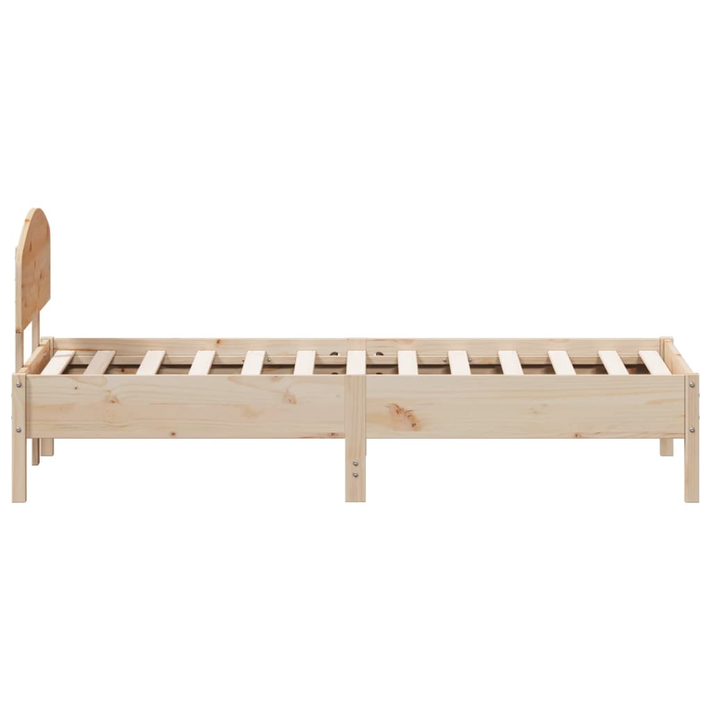 Cadre de lit sans matelas 75x190 cm bois de pin massif