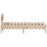 Cadre de lit sans matelas 75x190 cm bois de pin massif