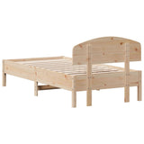 Cadre de lit sans matelas 75x190 cm bois de pin massif